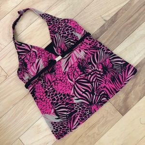 Tropical Escape Tankini Top Size 14